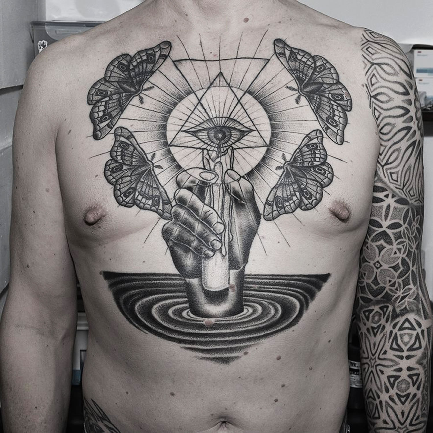 All Seeing Eye Tattoo Chest