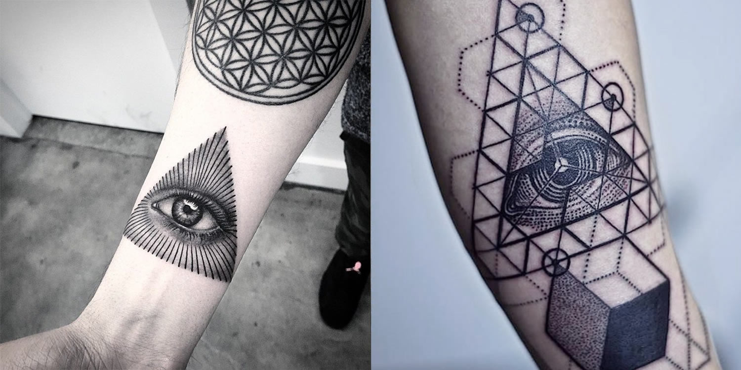 all seeing eye tattoo on back