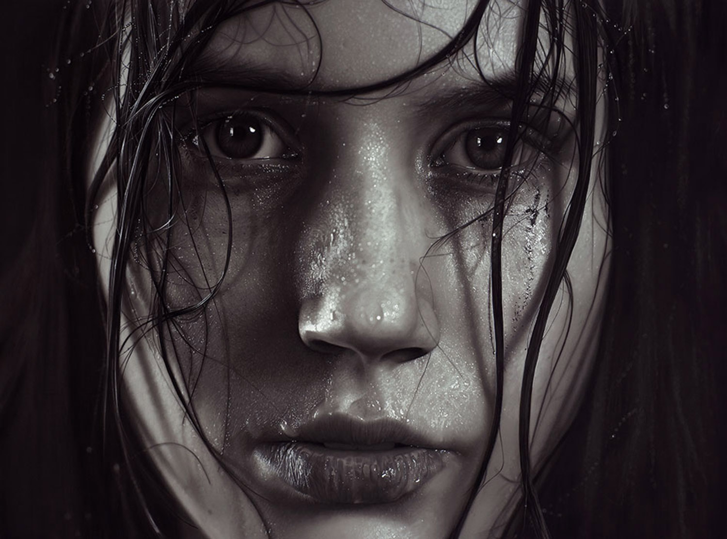 black and white portrait by dirk dzimirsky