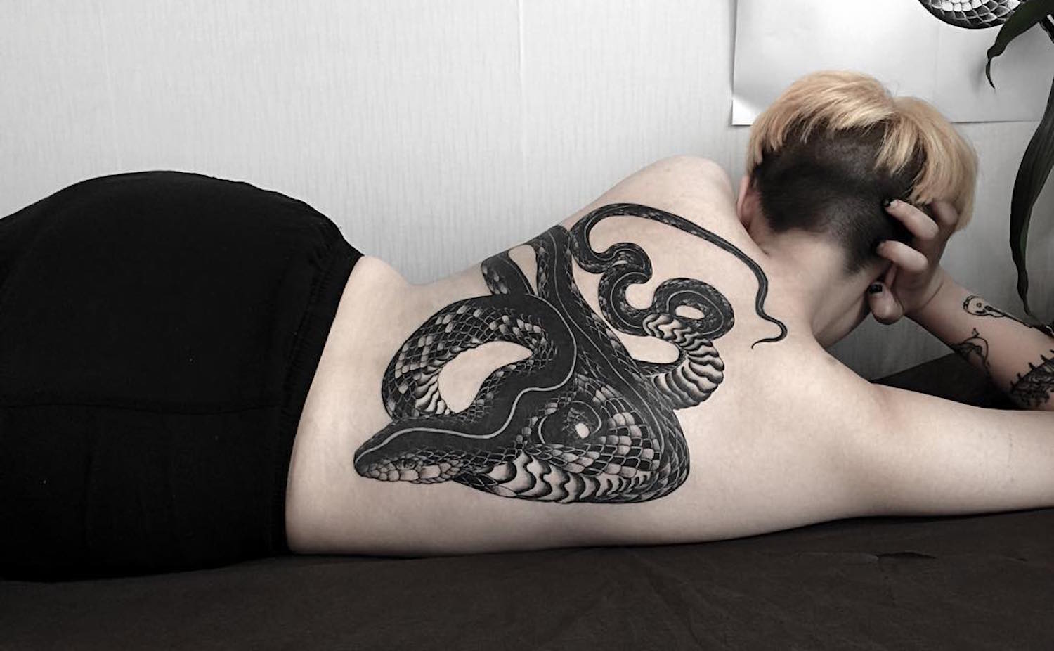 Black line tattoos by Oozy