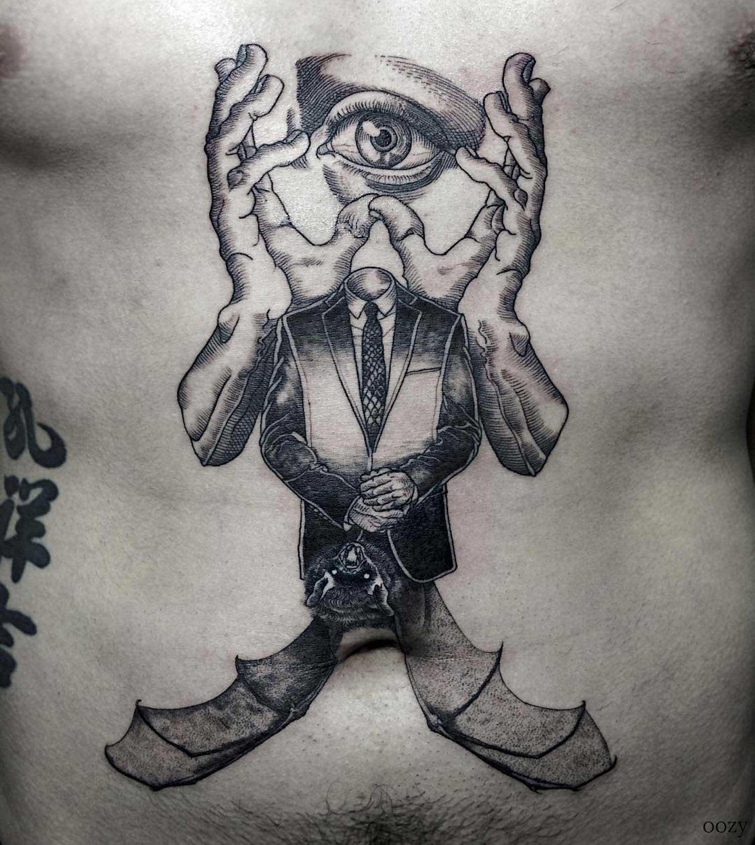 Black line tattoos by Oozy