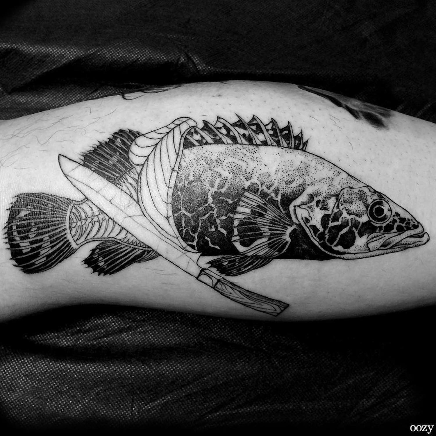 Black line tattoos by Oozy