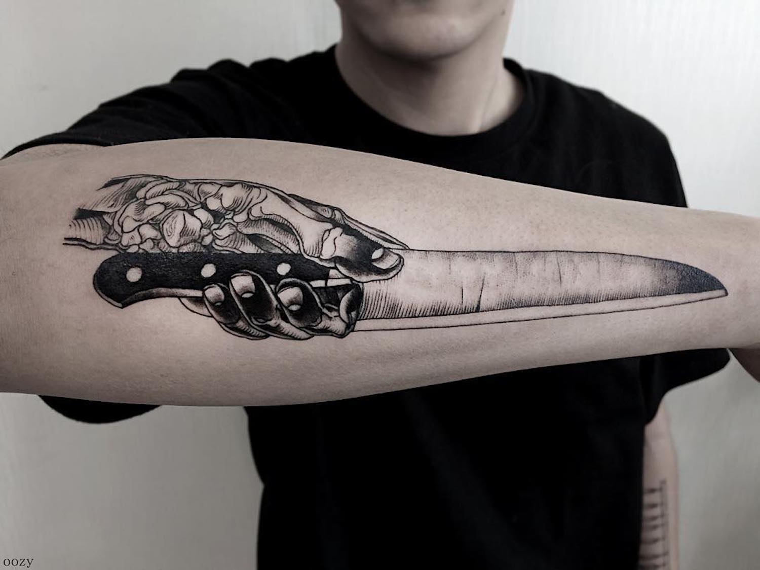 Black line tattoos by Oozy