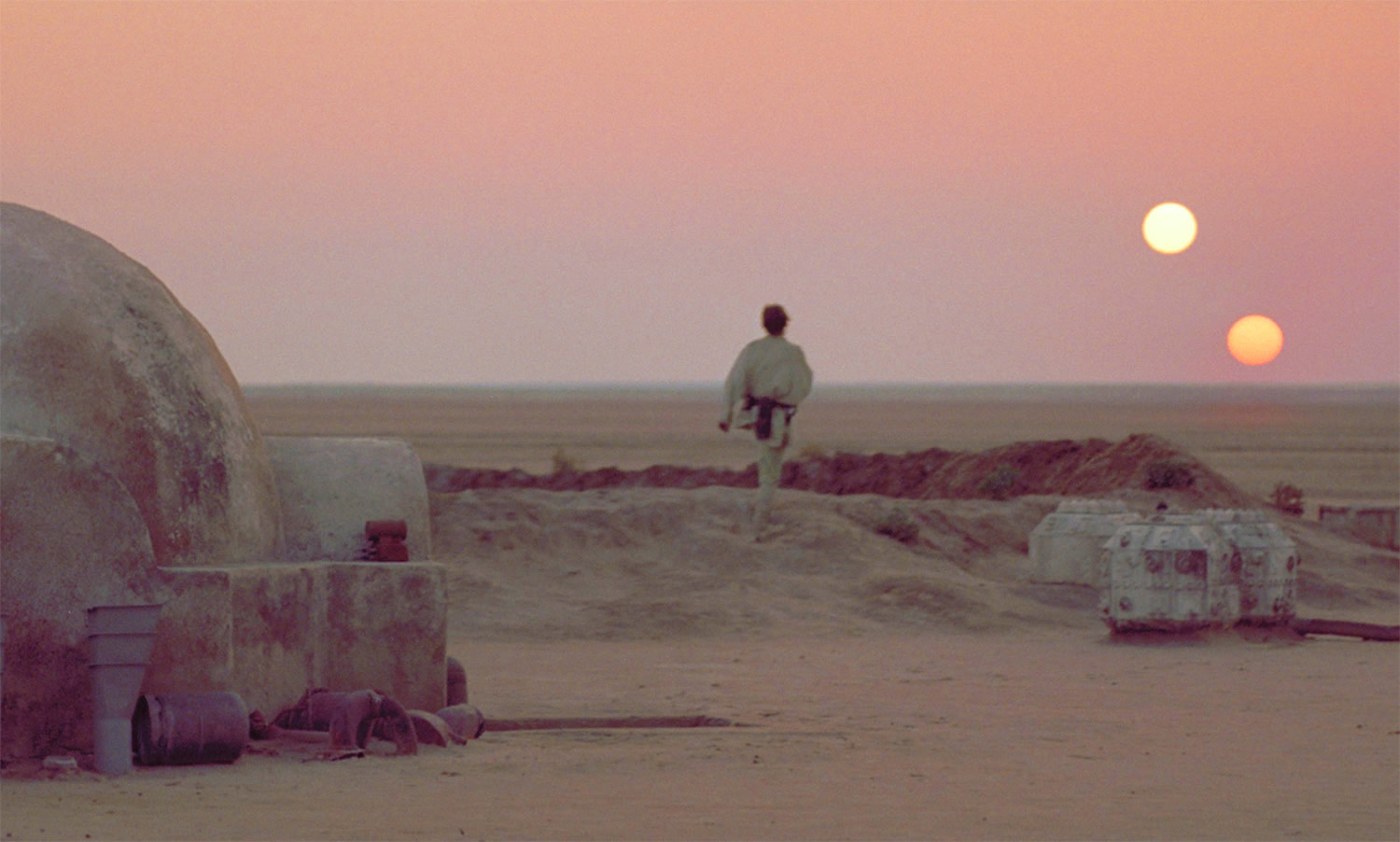 Luke on the farm at sunset - Star Wars