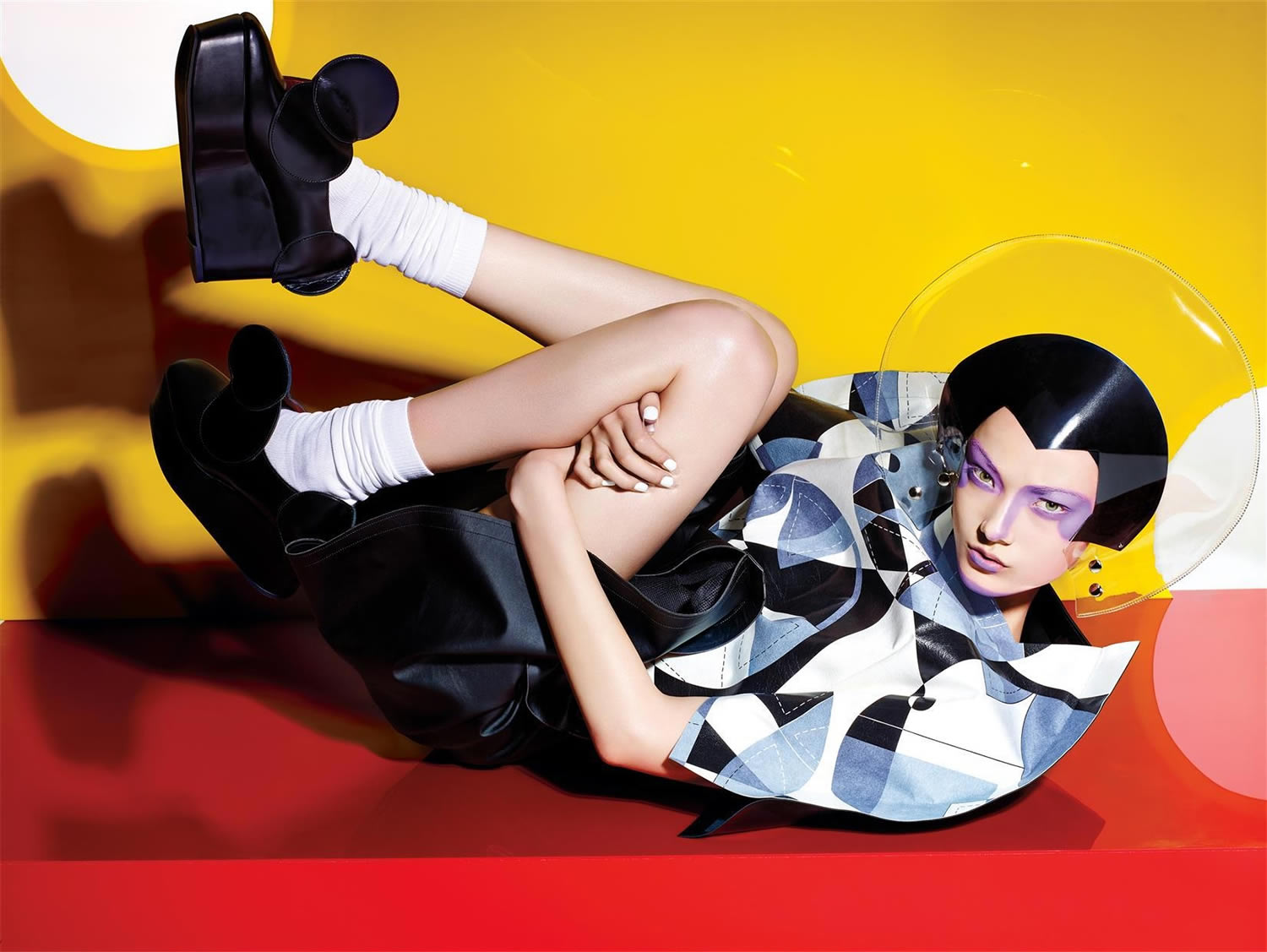 pop art, futuristic clothing by Junya Watanabe