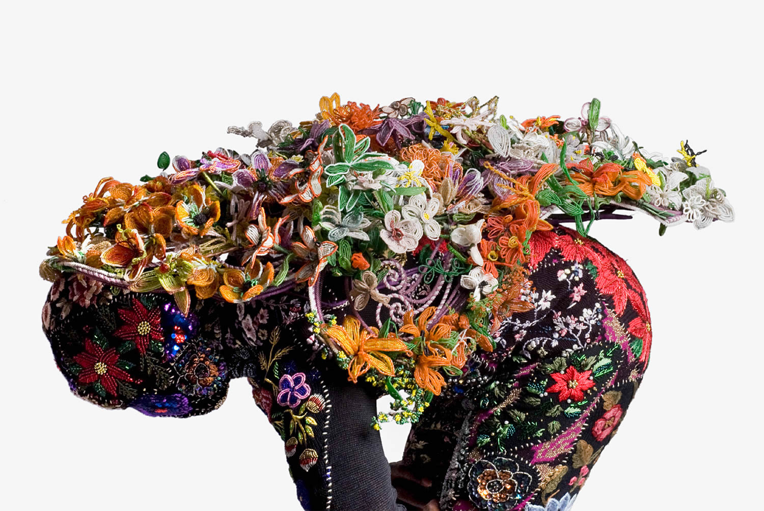 soundsuit, flowery suit by Nick Cave