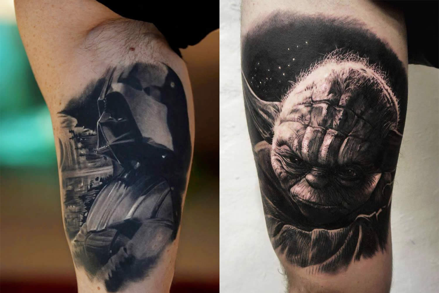 darth vader by Silvano Fiato. yoda by Oscar Akermo Tattoos 