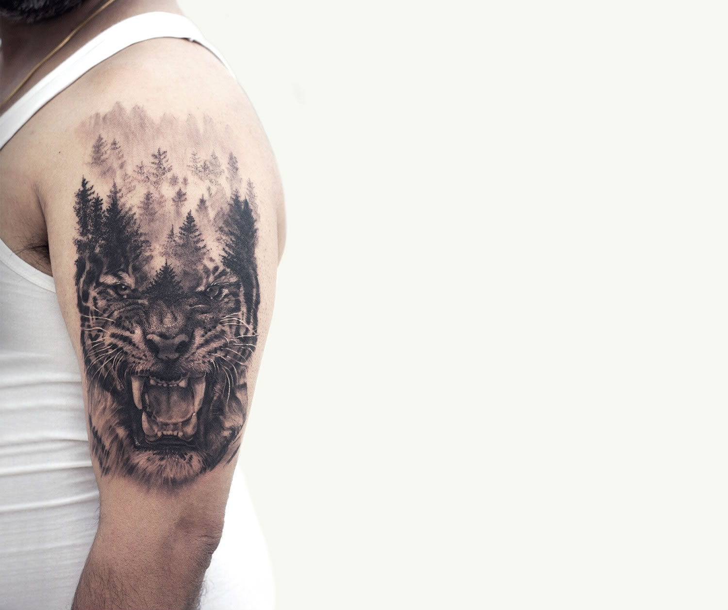 Sunny Bhanushali double exposure tattoo