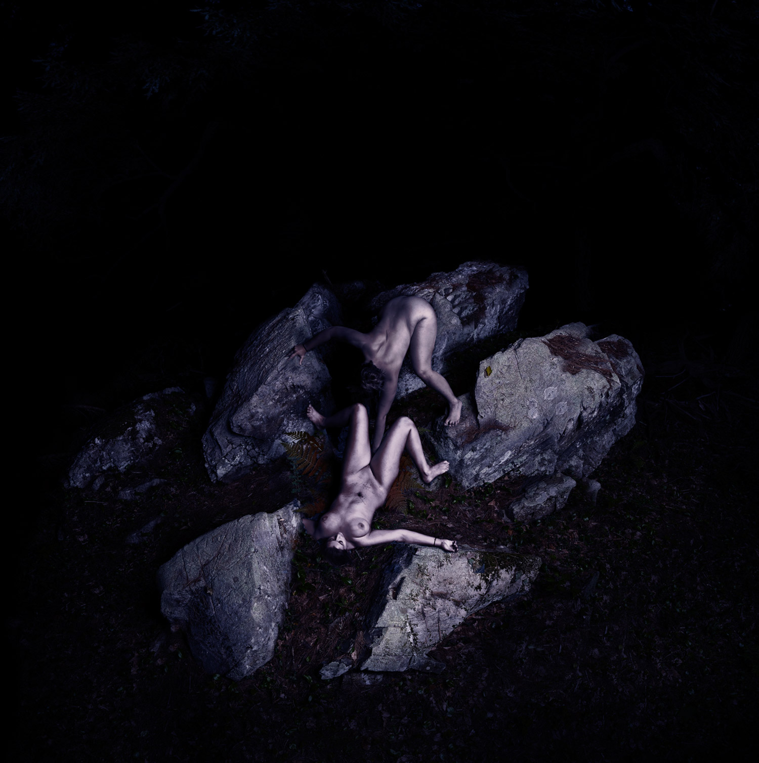 Bear Kirkpatrick - two figures in shadows on stones
