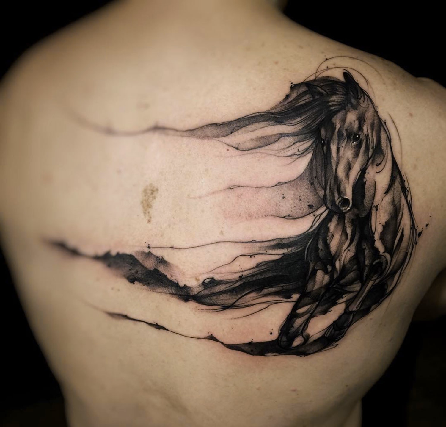 Stallion tattoo by Felipe Rodrigues