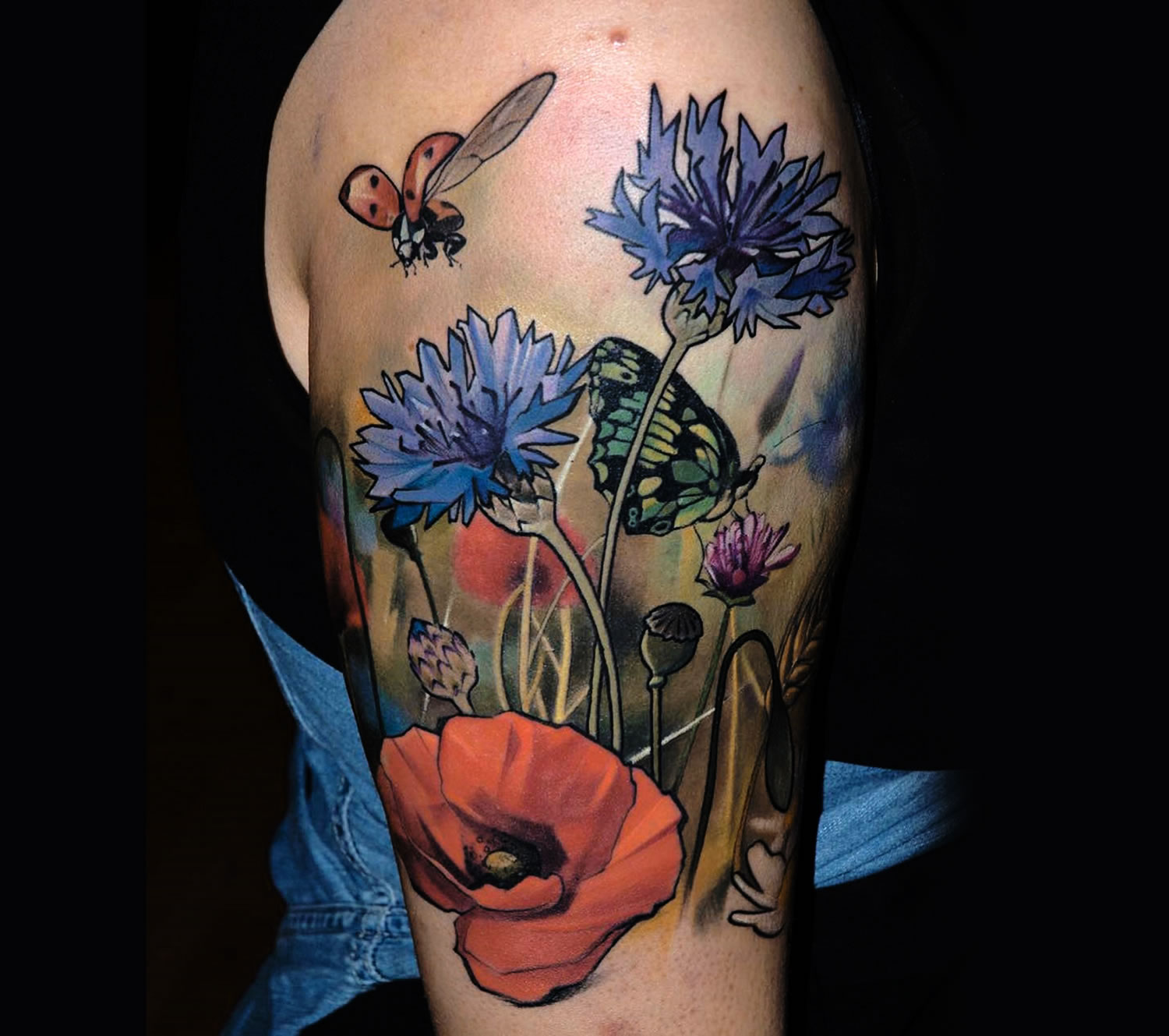 flower tattoo by Halasz Matayas