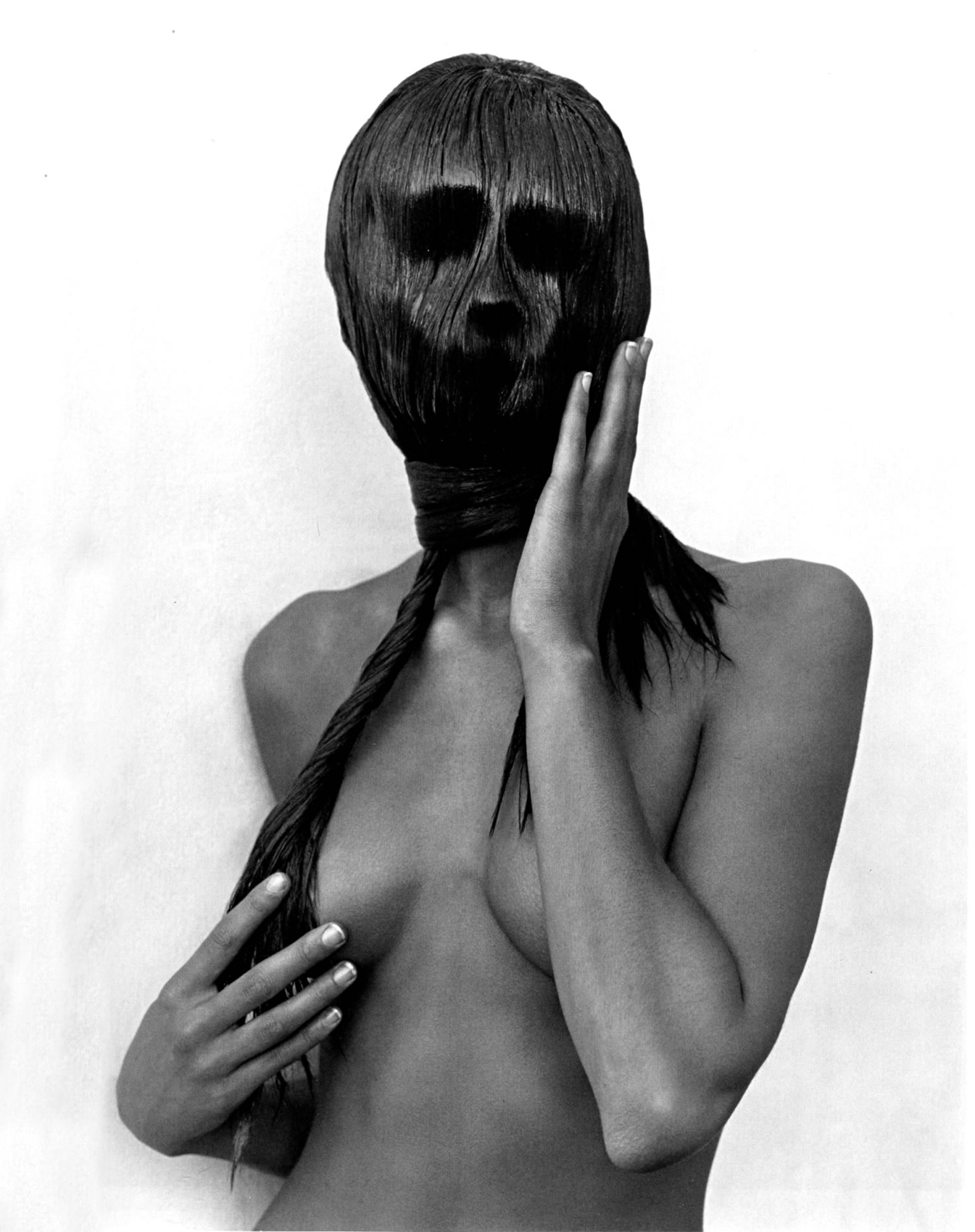 woman with mask, photo by herb ritts