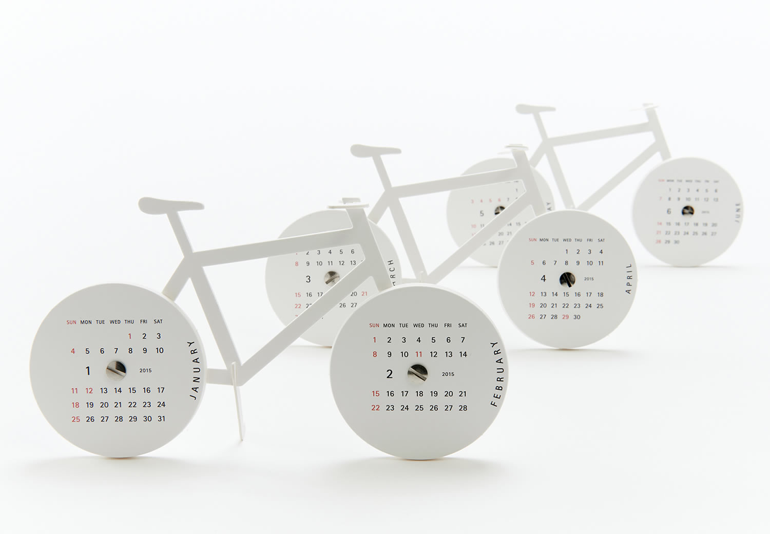  “Bike” Calendar by Katsumi Tamura, paper bike calendar