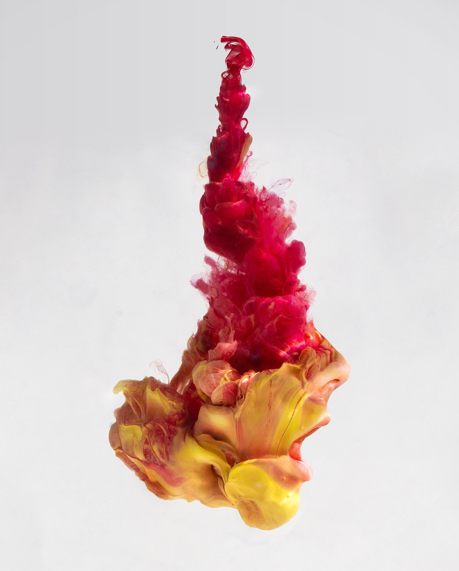 breathe, yellow and red paint