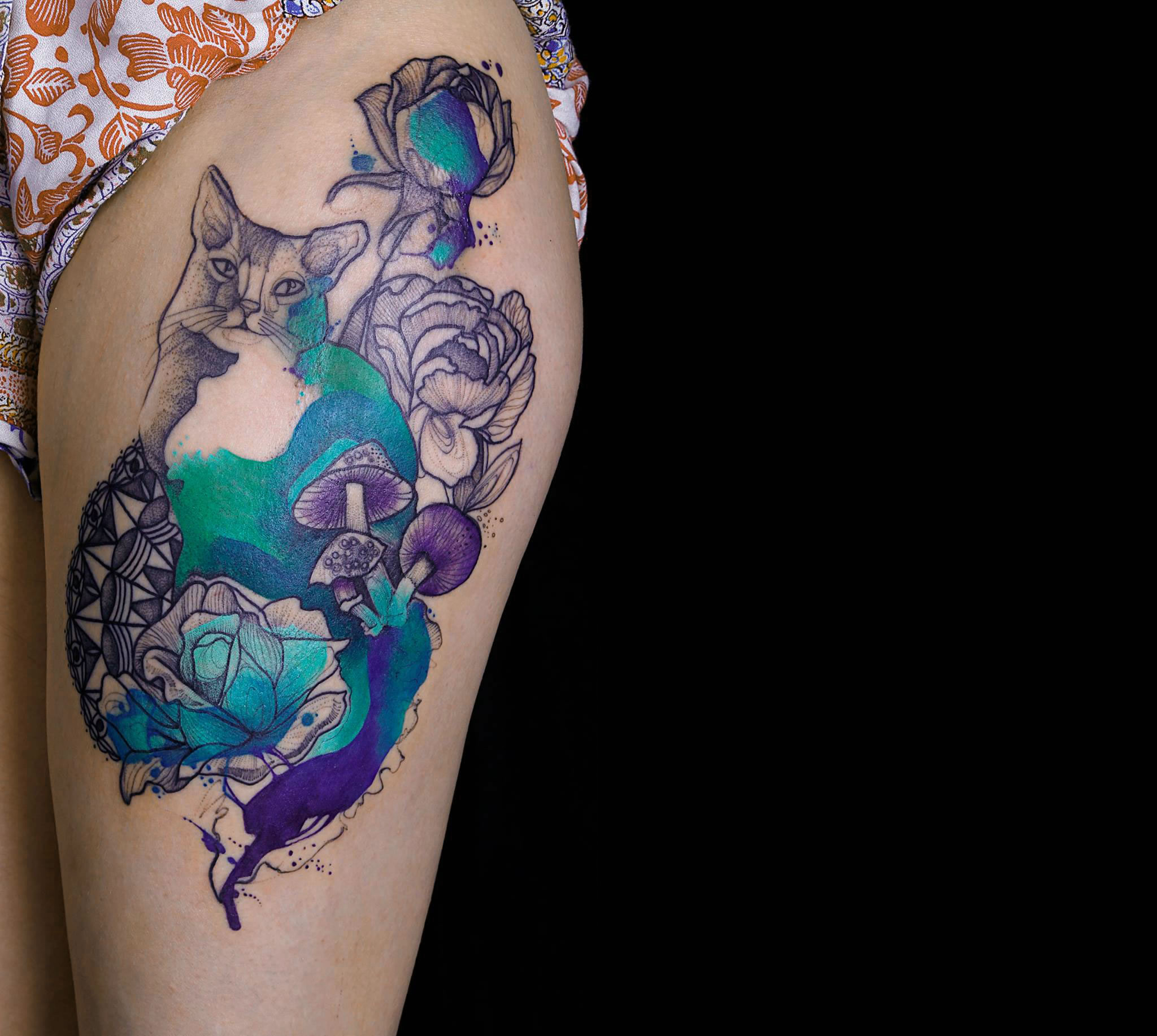 Joanna Swirska dzolama tattoo artist cat tattoo