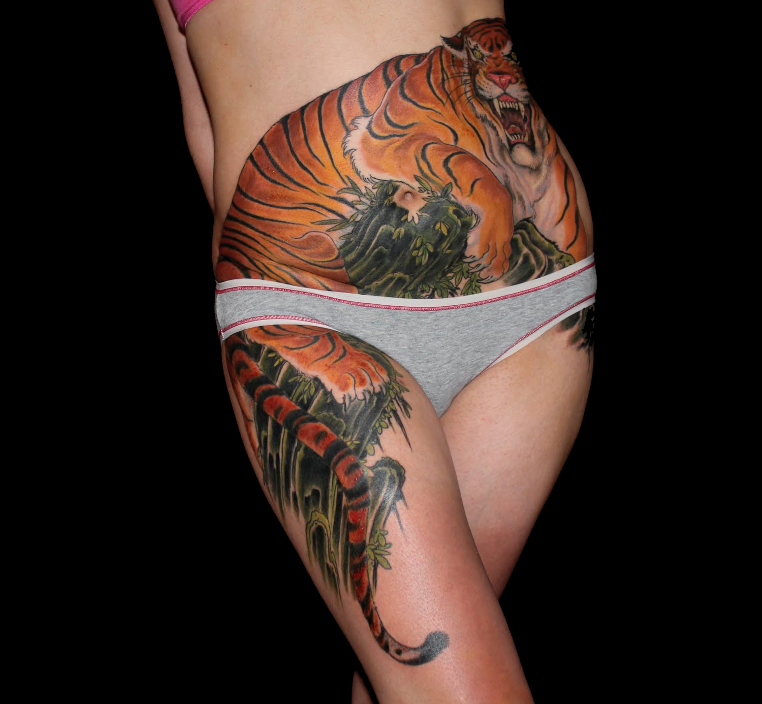 tiger tattoo by Tim Lehi
