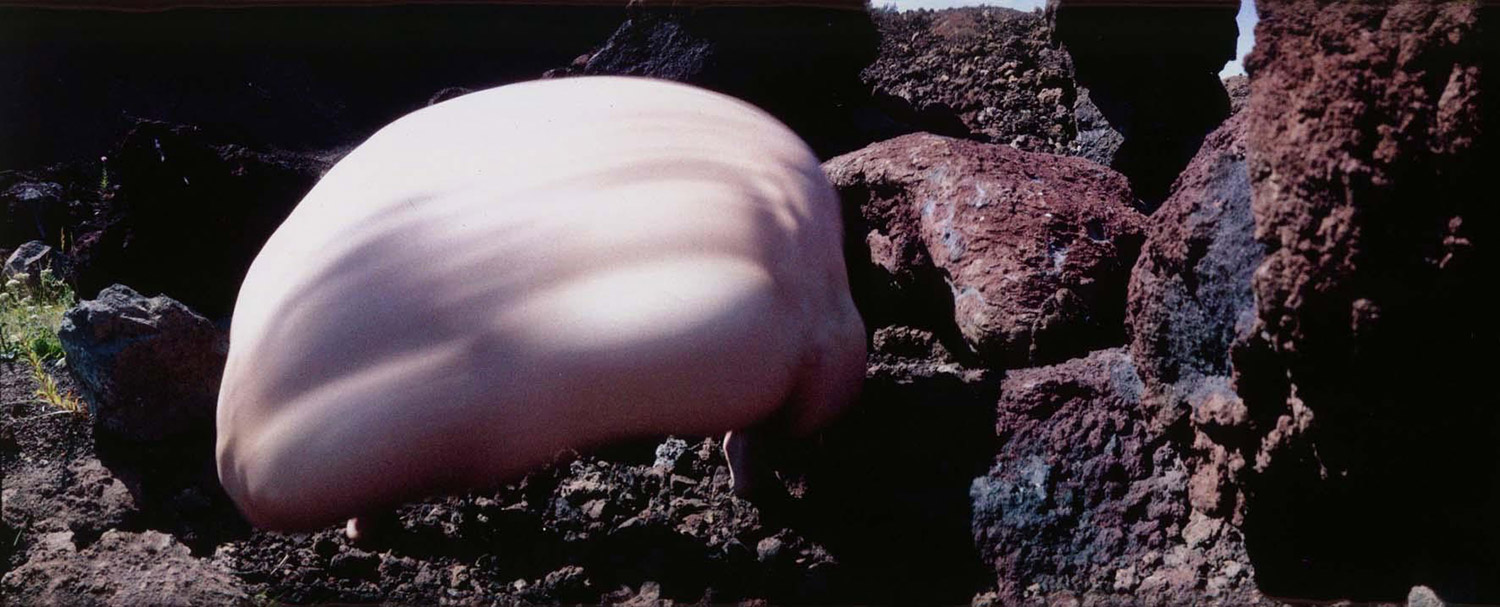 Frederic Fontenoy, Metamorphosis - blurred body on rocks