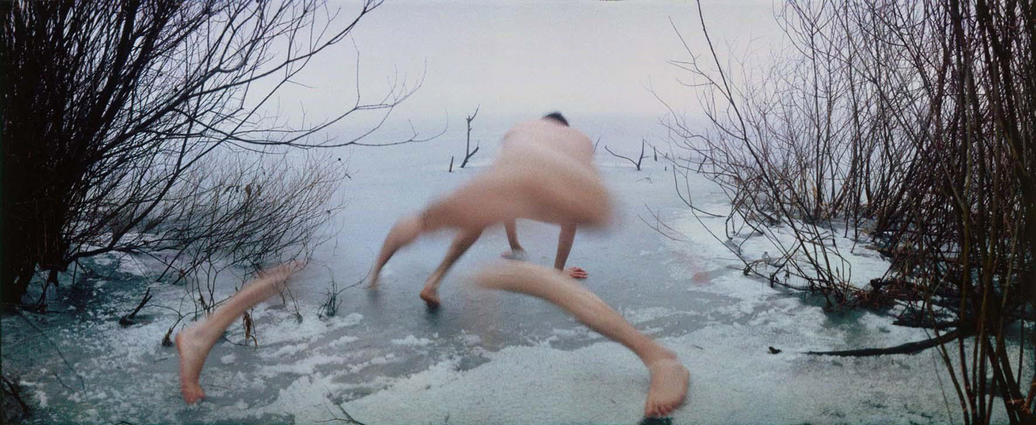 Frederic Fontenoy, Metamorphosis - abstract body crawling on ice