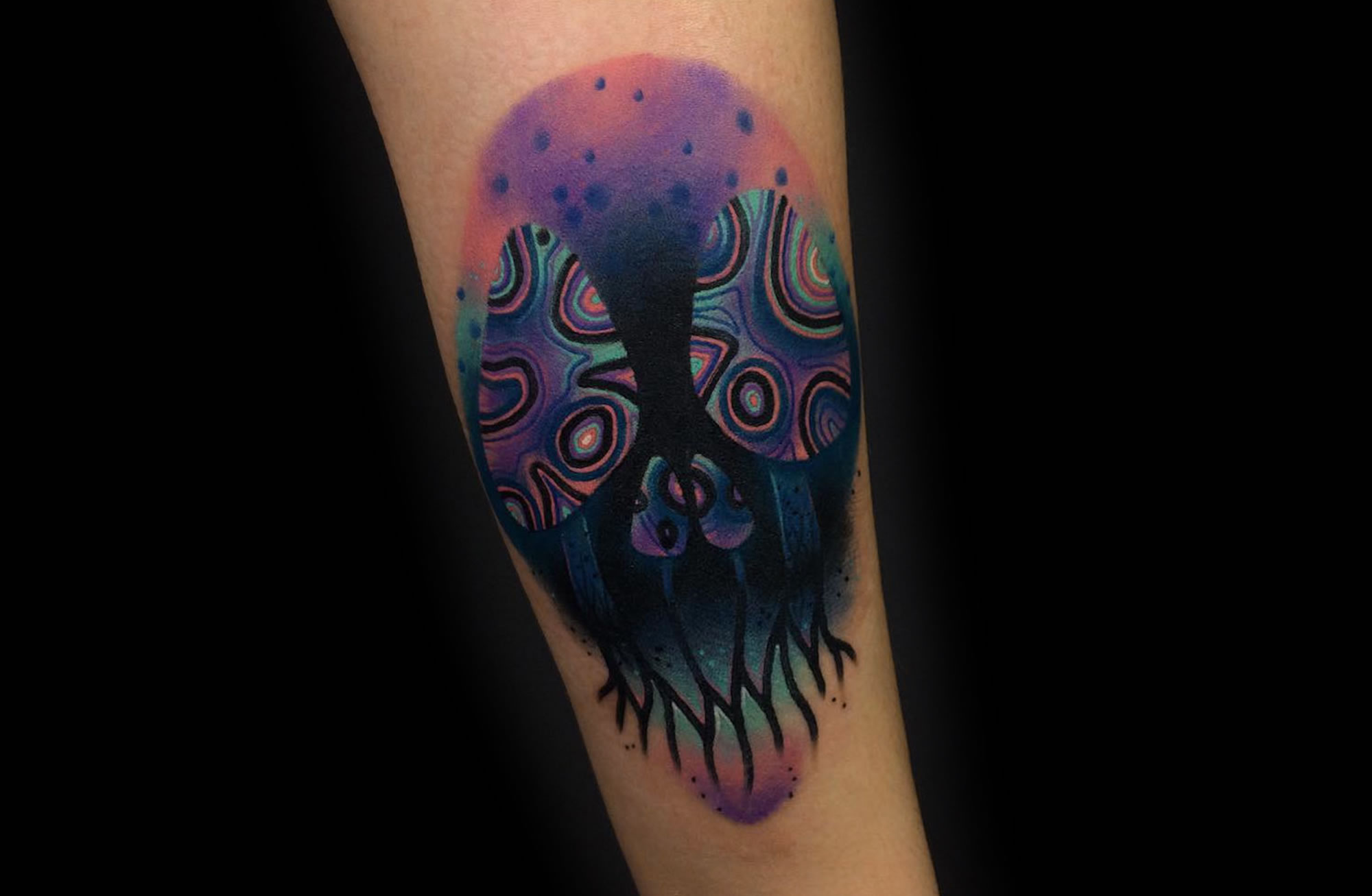 psychedelic mushroom tattoo