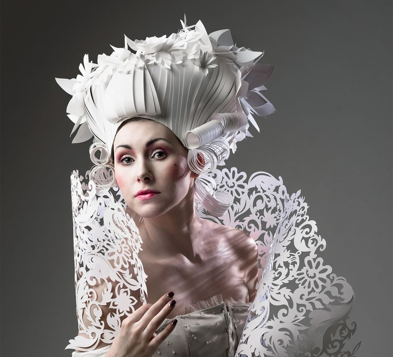 baroque paper wig by Asya Konzina