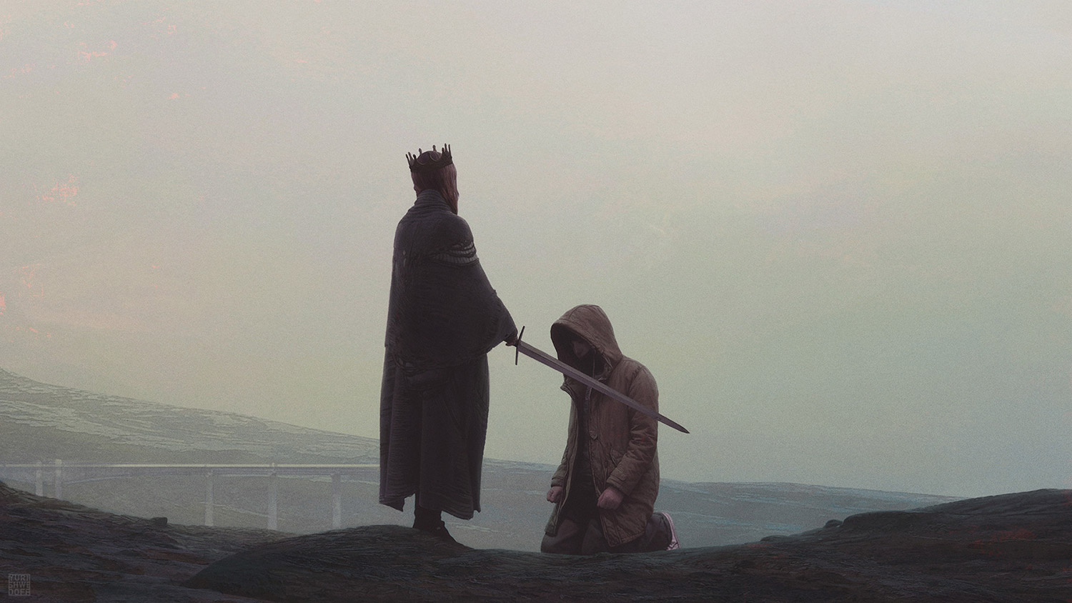 Yuri Shwedoff, Queen and the Knight - apocalyptic knighting