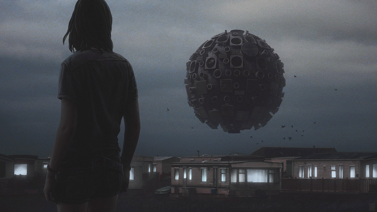 Yuri Shwedoff, Core - lone figure with levitating sphere