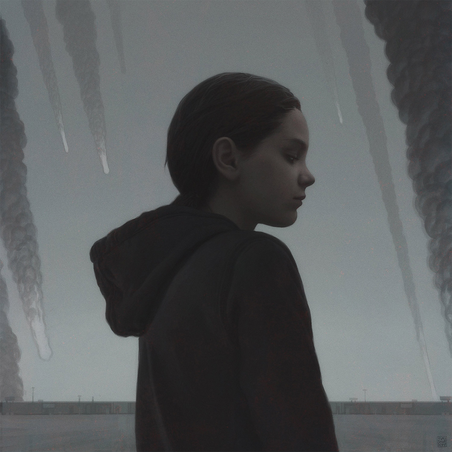 Yuri Shwedoff, Shooting Stars - young girl with falling missiles