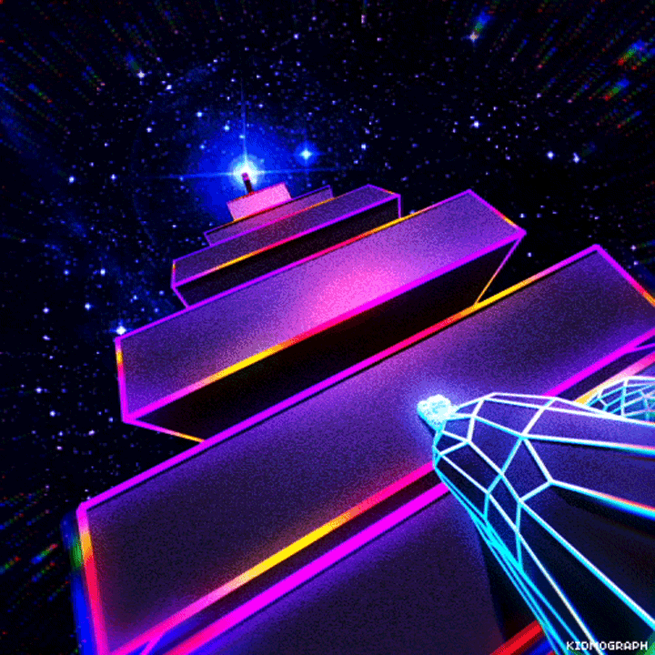 80s running man, animated gif by kidmograph