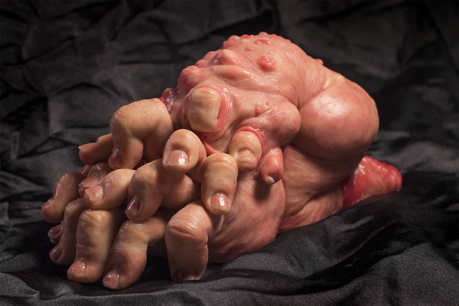 many fingers, weird sculpture, fleshlettes, by jonathan payne