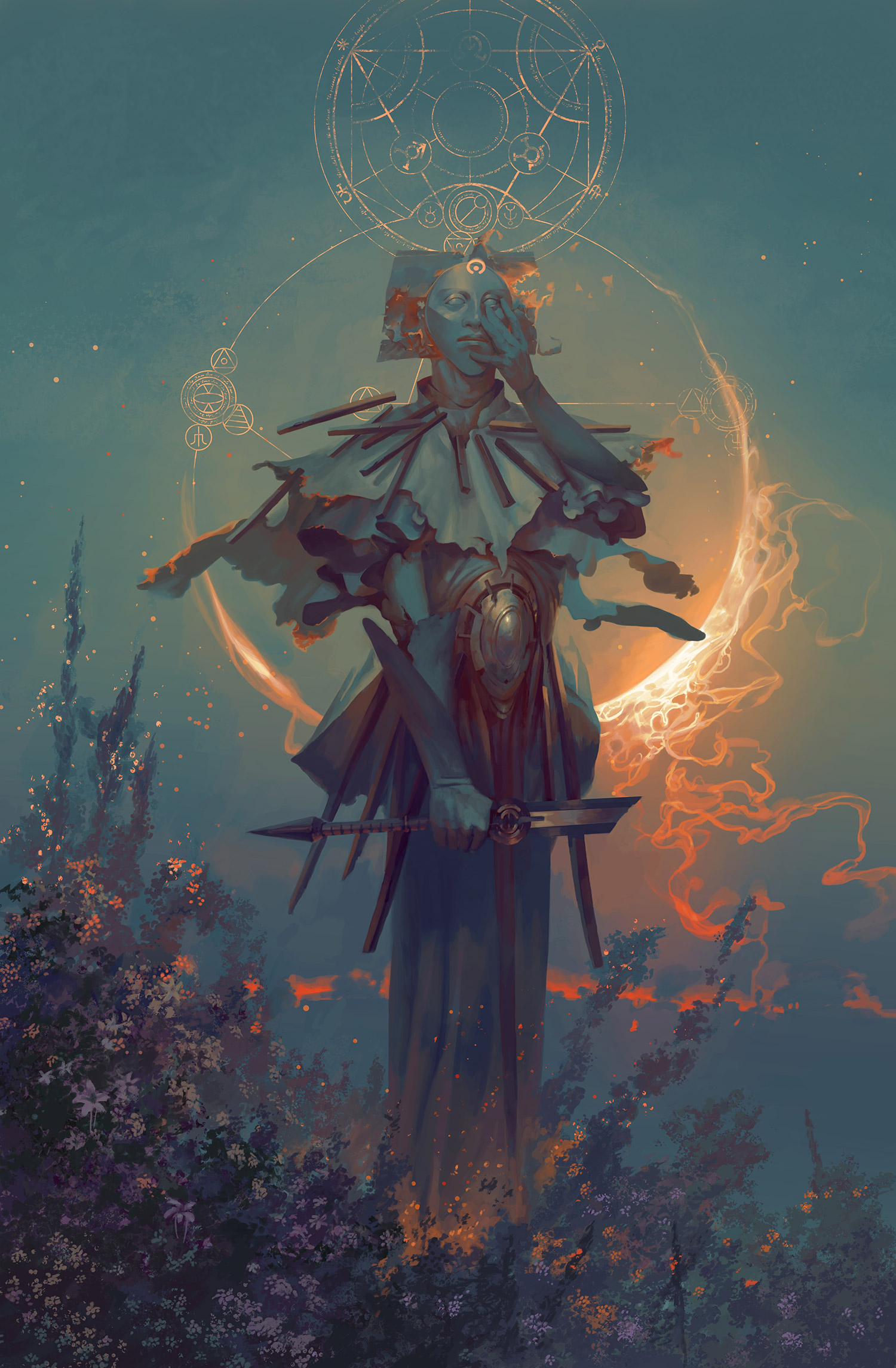 Peter Mohrbacher, Angelarium - Samshiel, Angel of the Eclipse