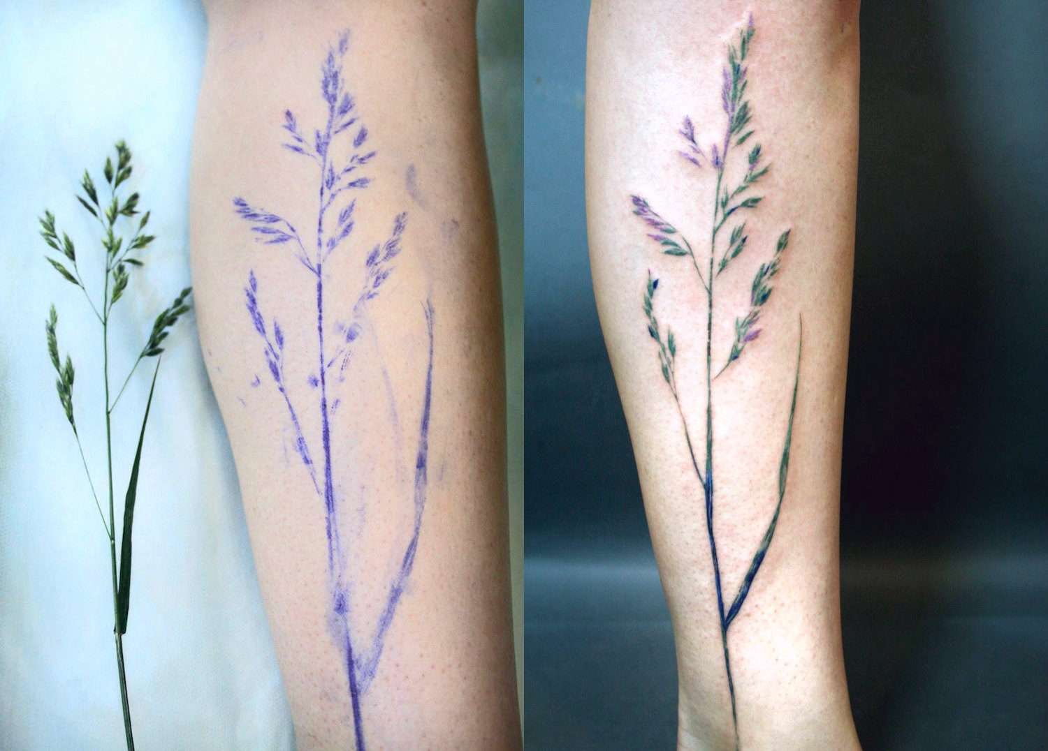 Live leaf tattoo by Rit Kit