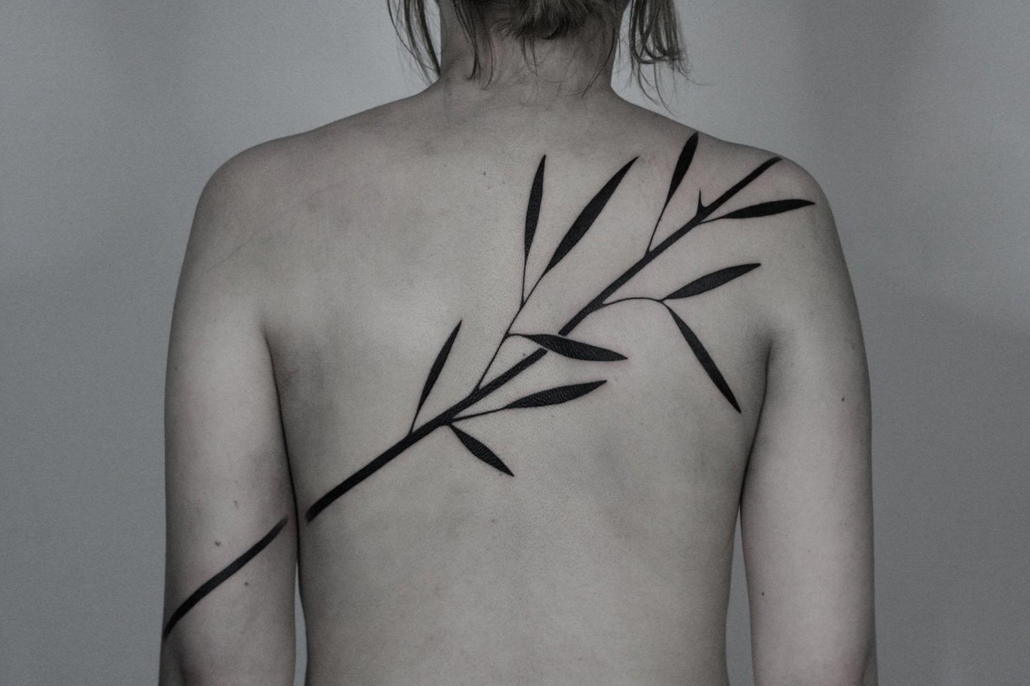 leaf tattoo by ilya brezinski