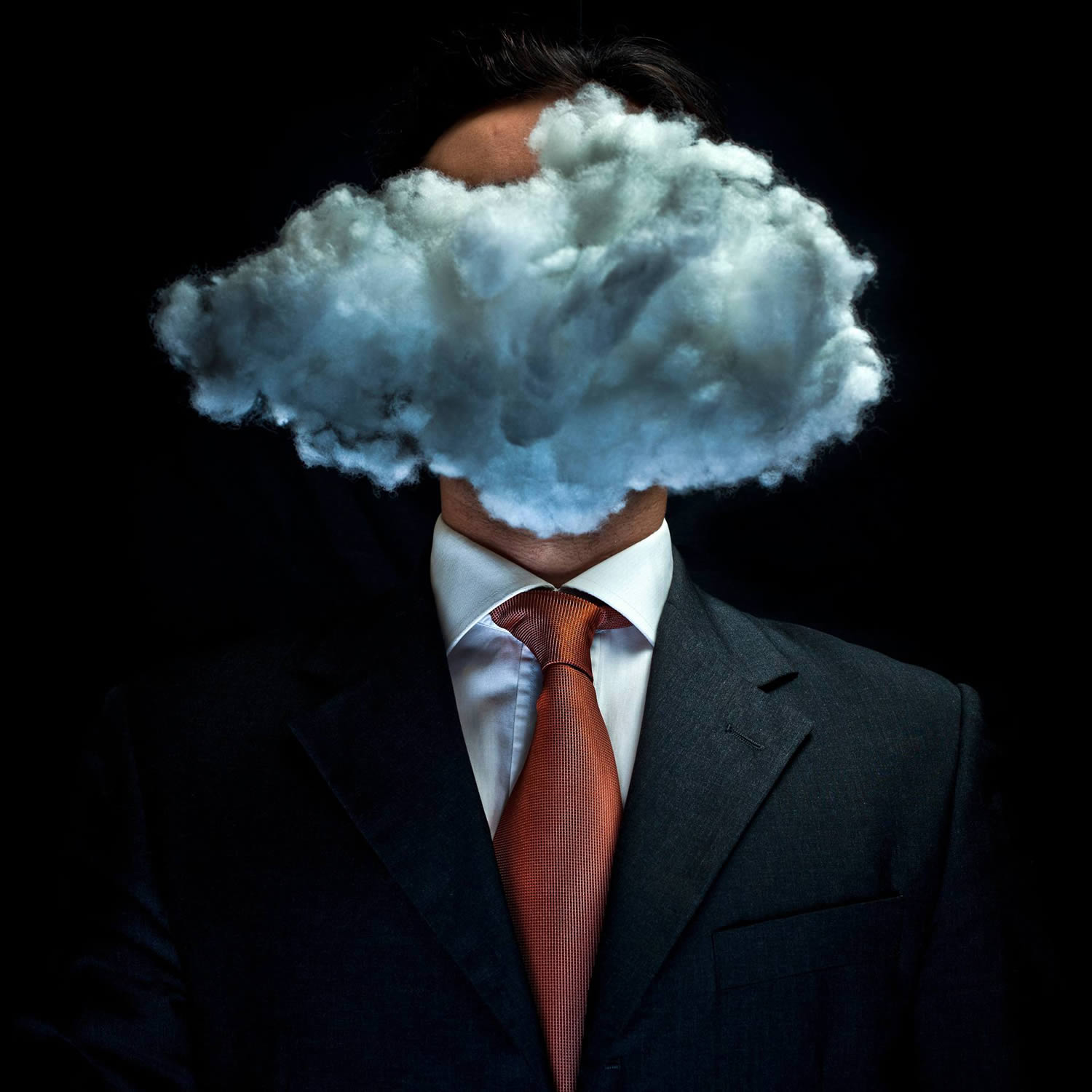 The cloud by Luca Pierro, inspired by Magritte, the son of man