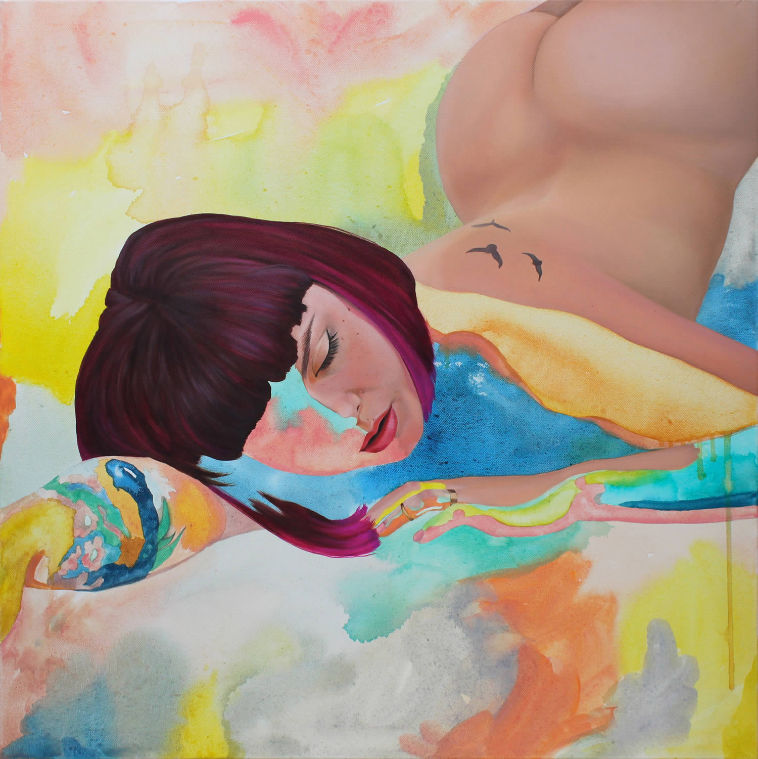 nude painting, puffinette, Kim Leutwyler