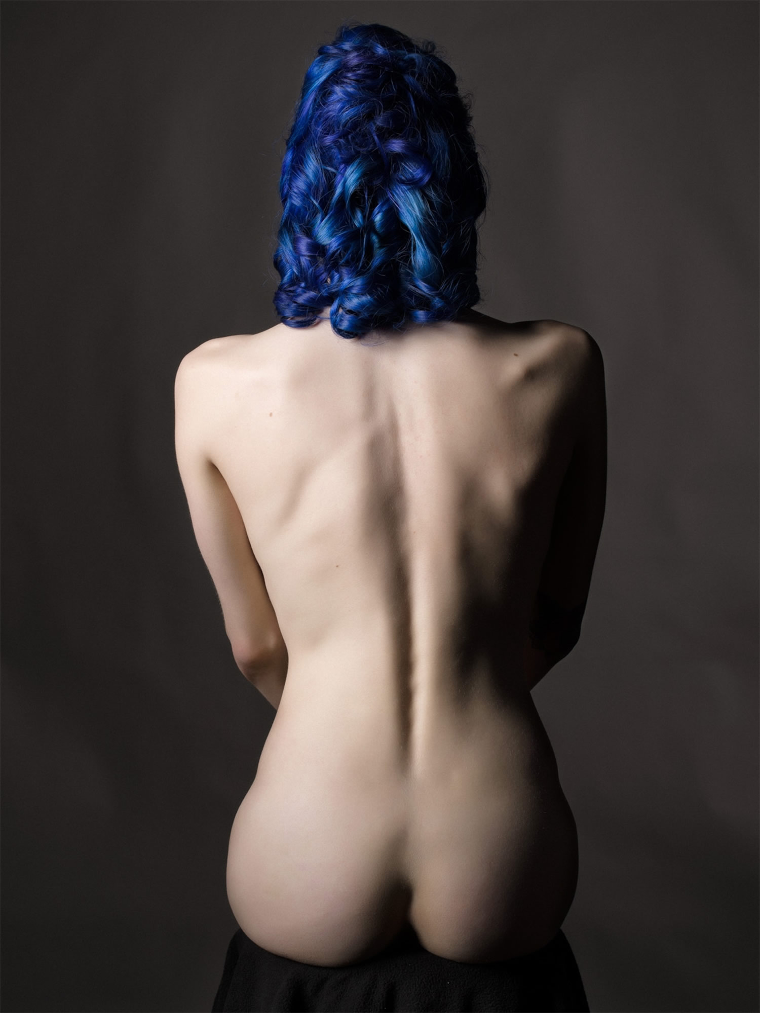 Camille nude study #2 by bruce walker, nude study, surrealist style
