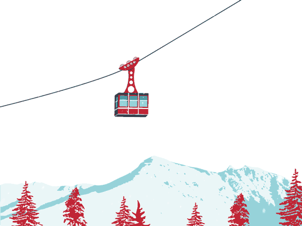 let it snow, ski lift, animated gif