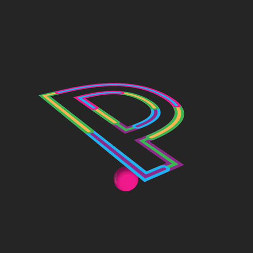 p for 36 Days of Type, colorful letter, gif