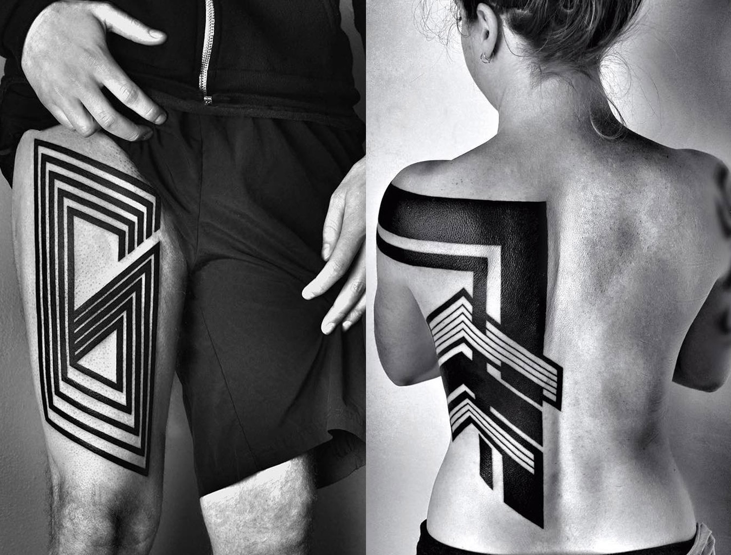 clean geometric tattoos by ben volt