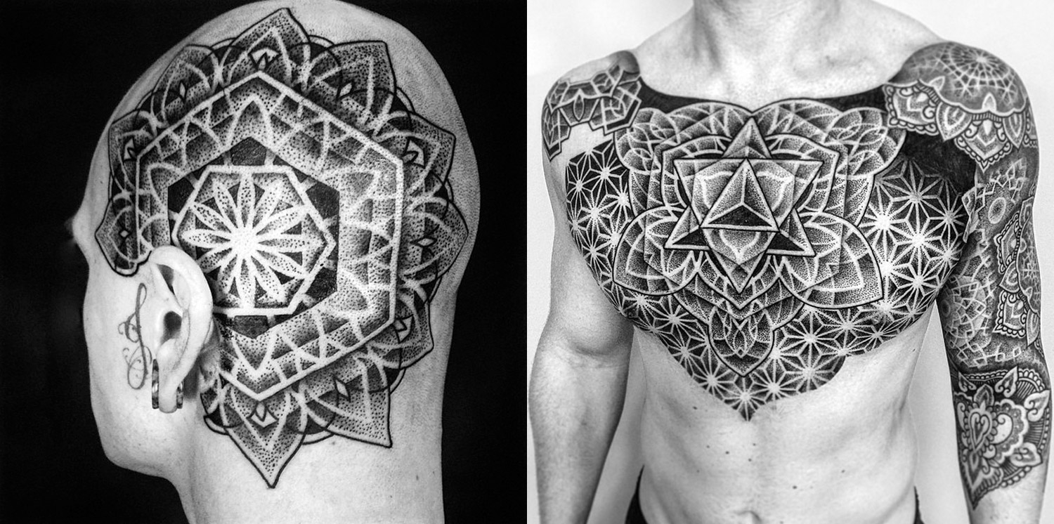 Tattoo Artist Turns Natures Geometric Patterns into Intricate Mandalas on  Skin  Geometry tattoo Sacred geometry tattoo Geometric tattoo