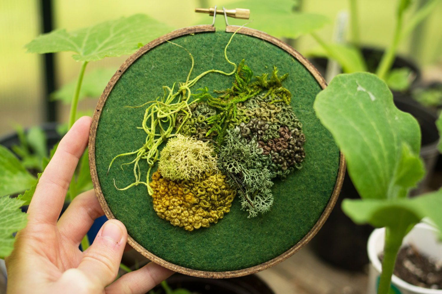 moss embroidery by emma mattson