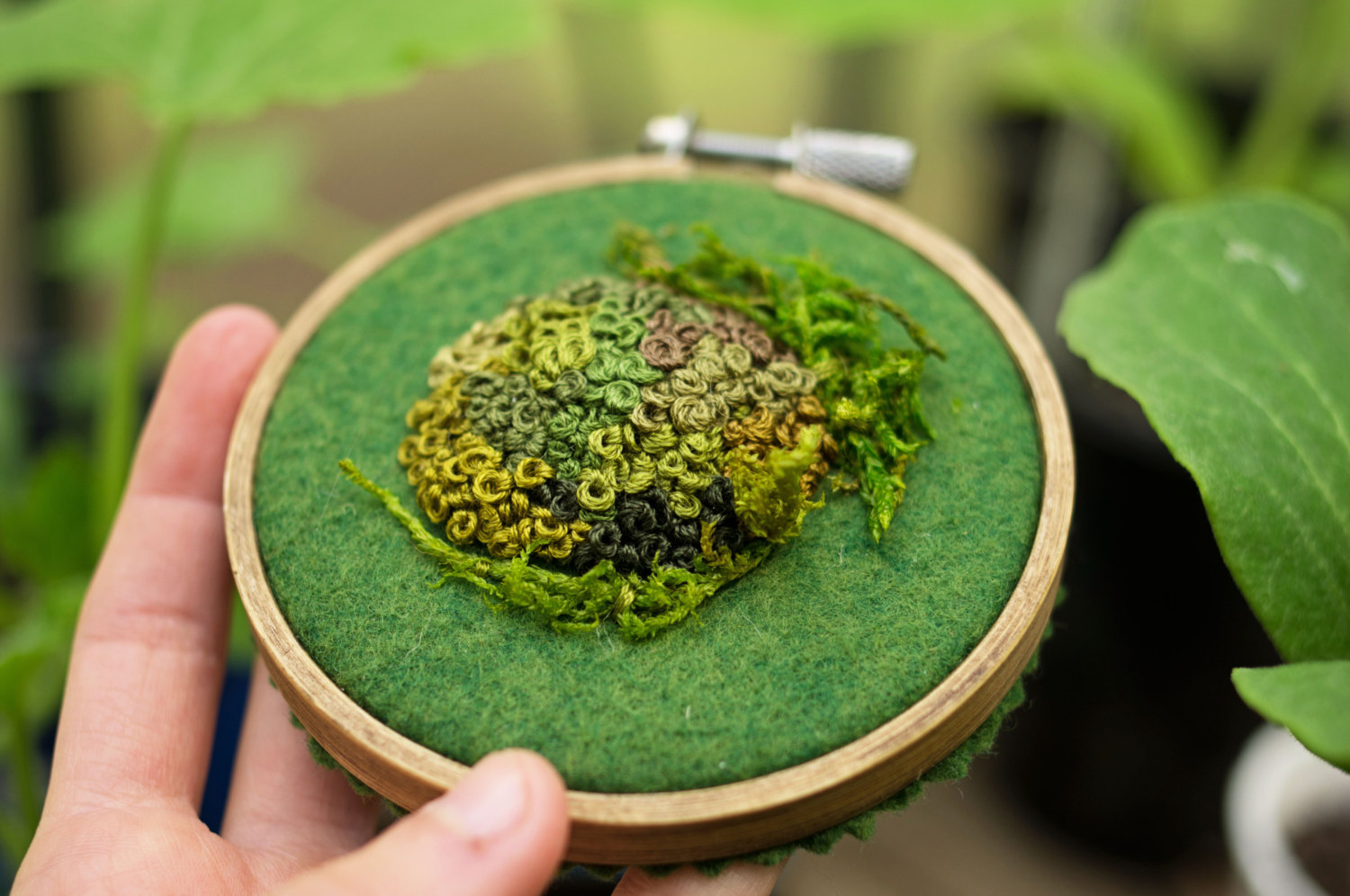 moss embroidery by emma mattson