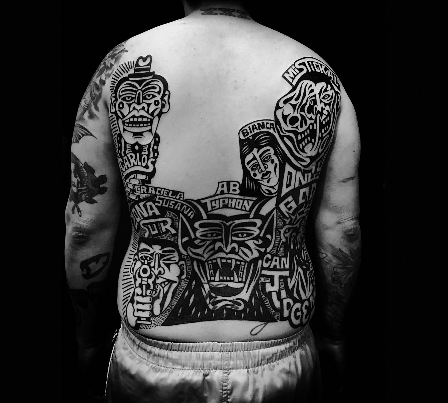 back tattoo by luxiano street classic