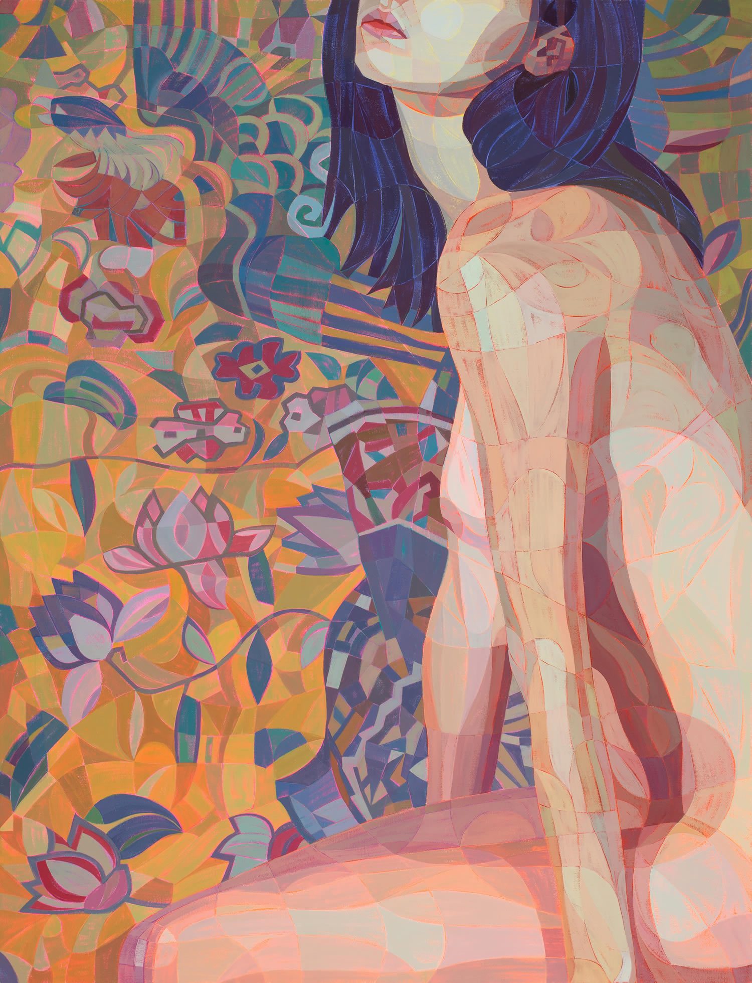 color painting, nude art by Lui Ferreyra