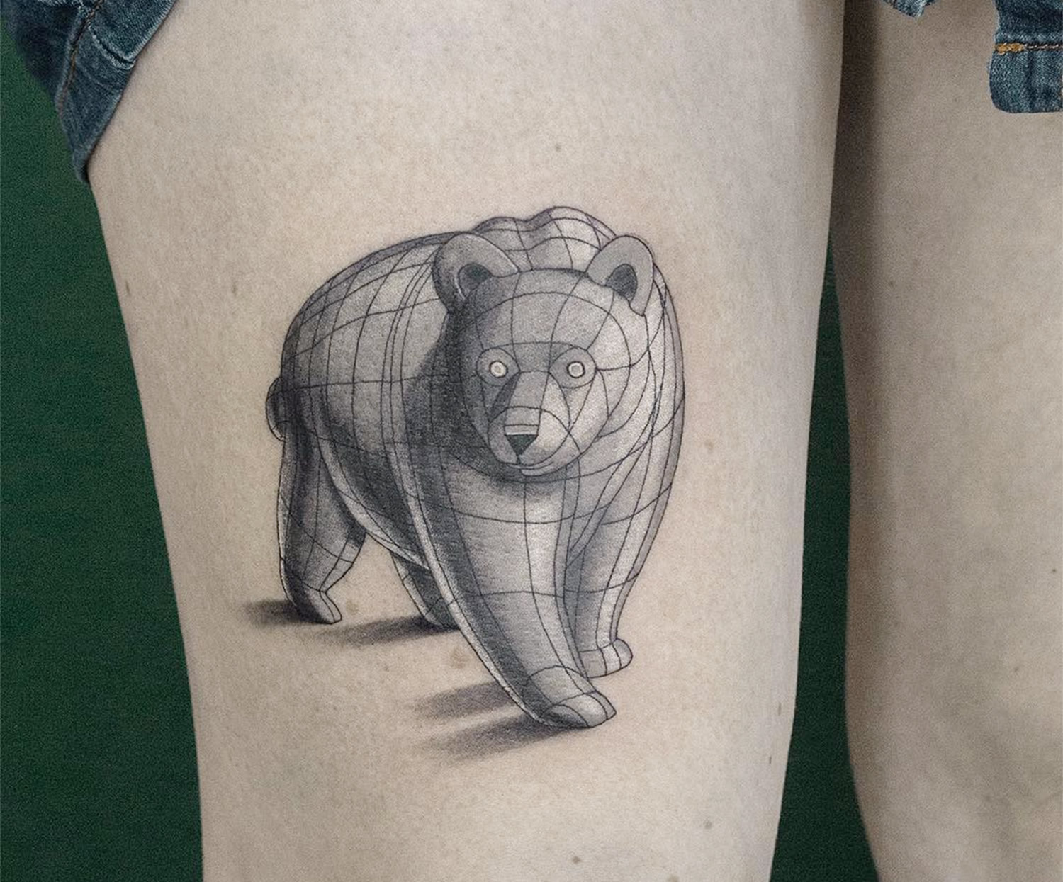 3d polar bear tattoo