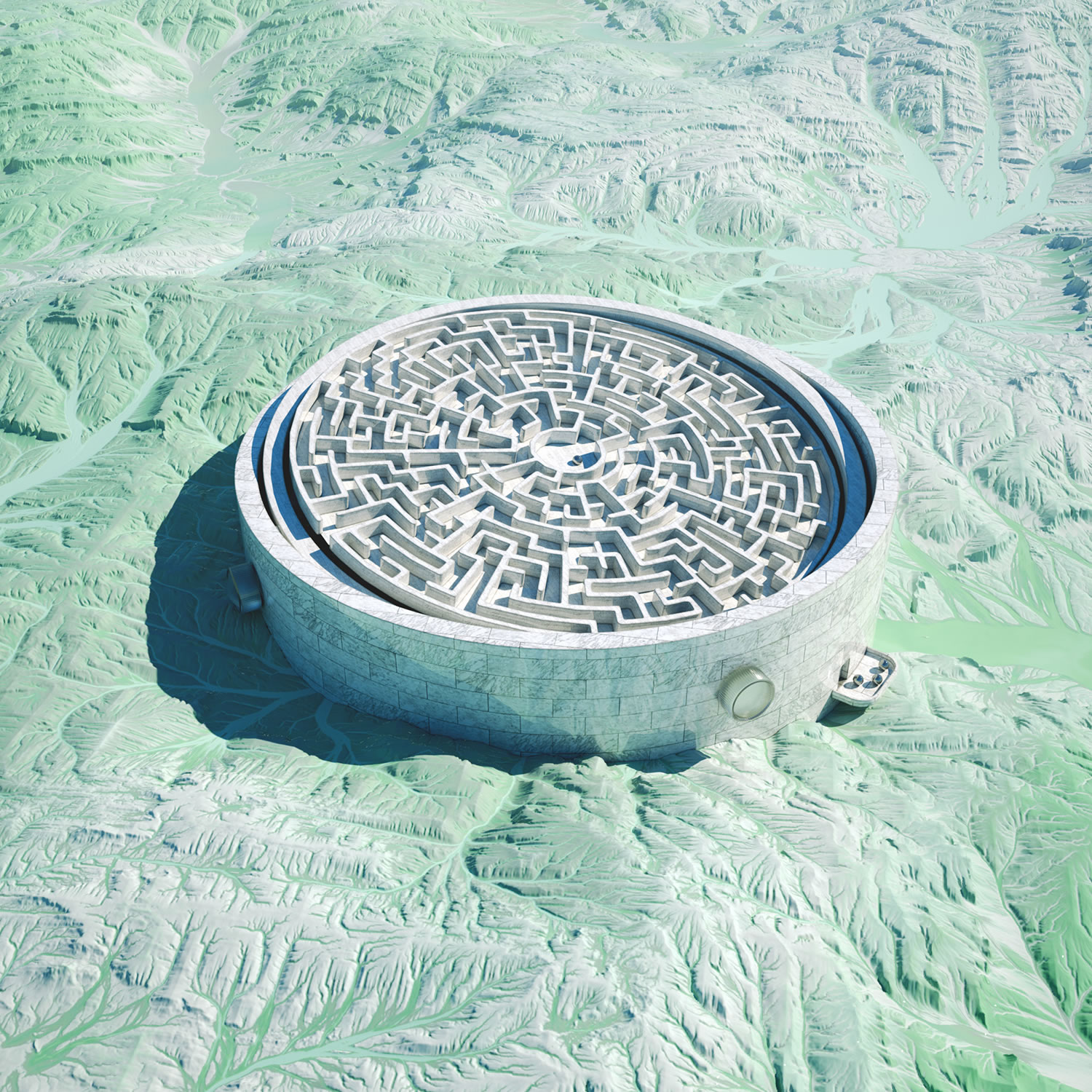 maze like dome, digital art