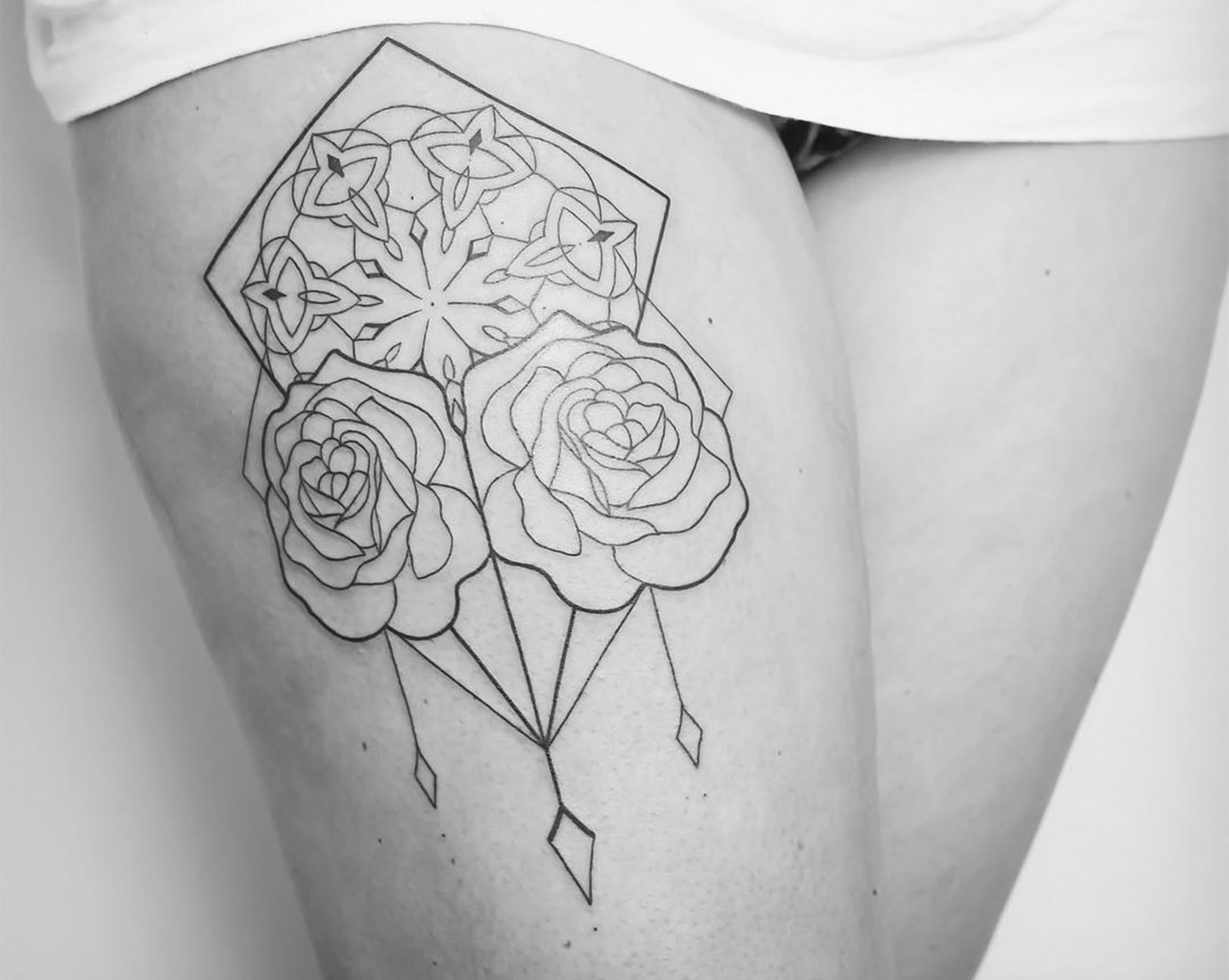 15 Linework Tattoo Ideas for Women  Moms Got the Stuff