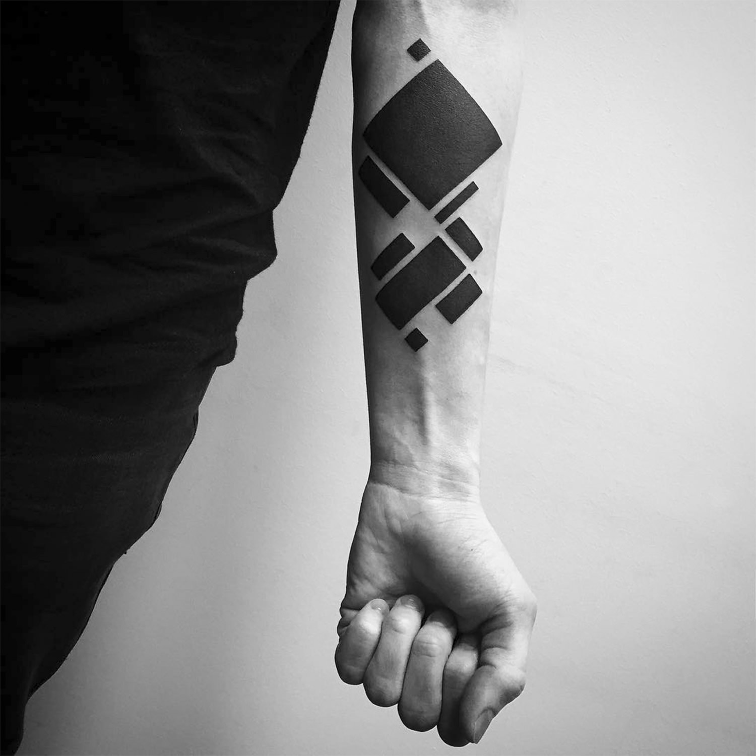 abstract shapes on arm