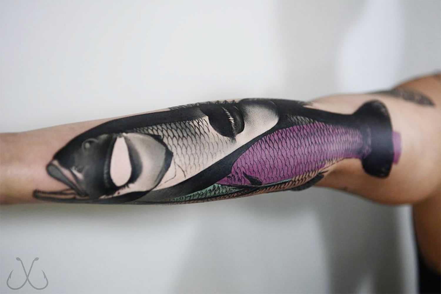 modern fish, hybrid, tattoo