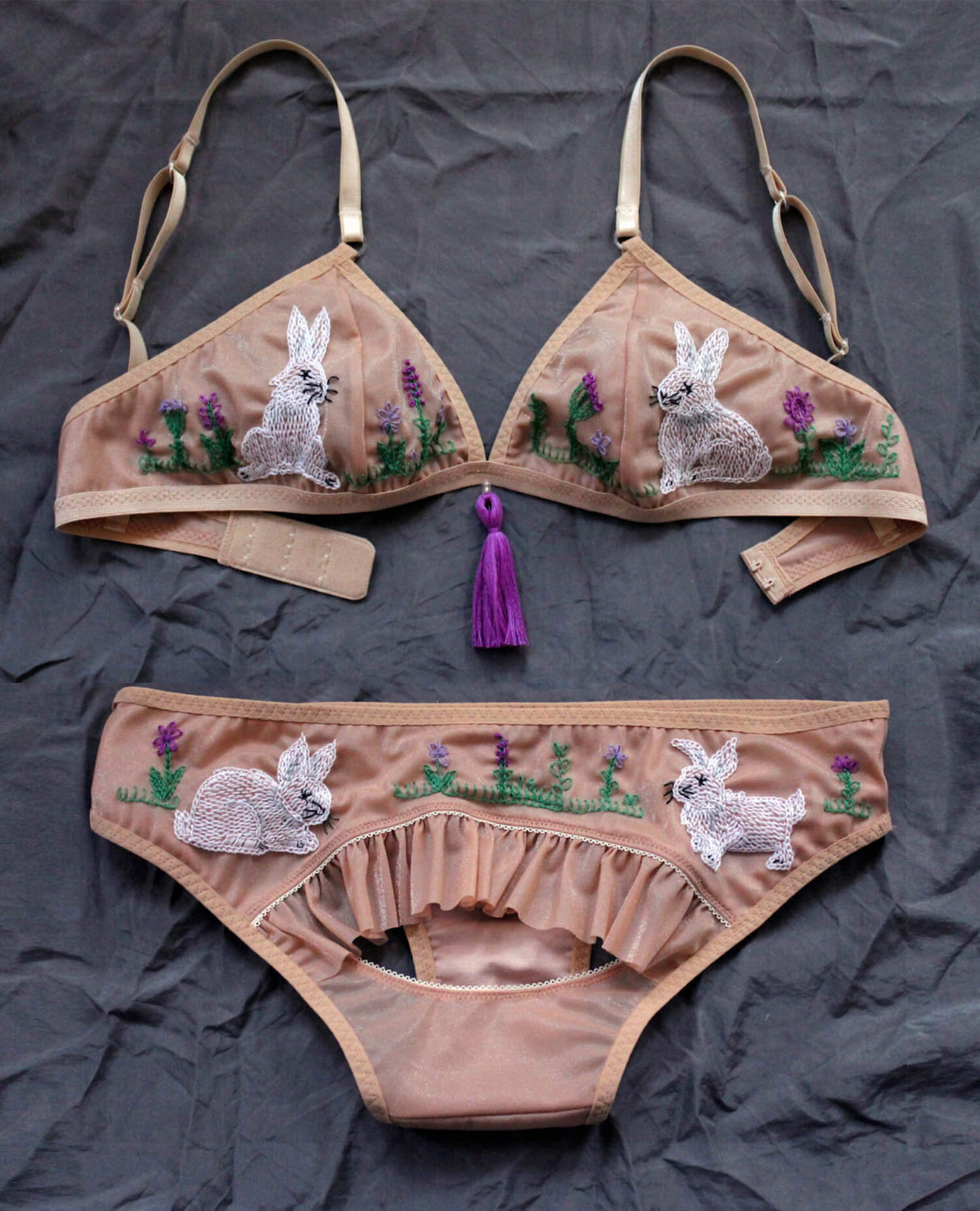 embroidered lingerie by Zsófia Farkas 