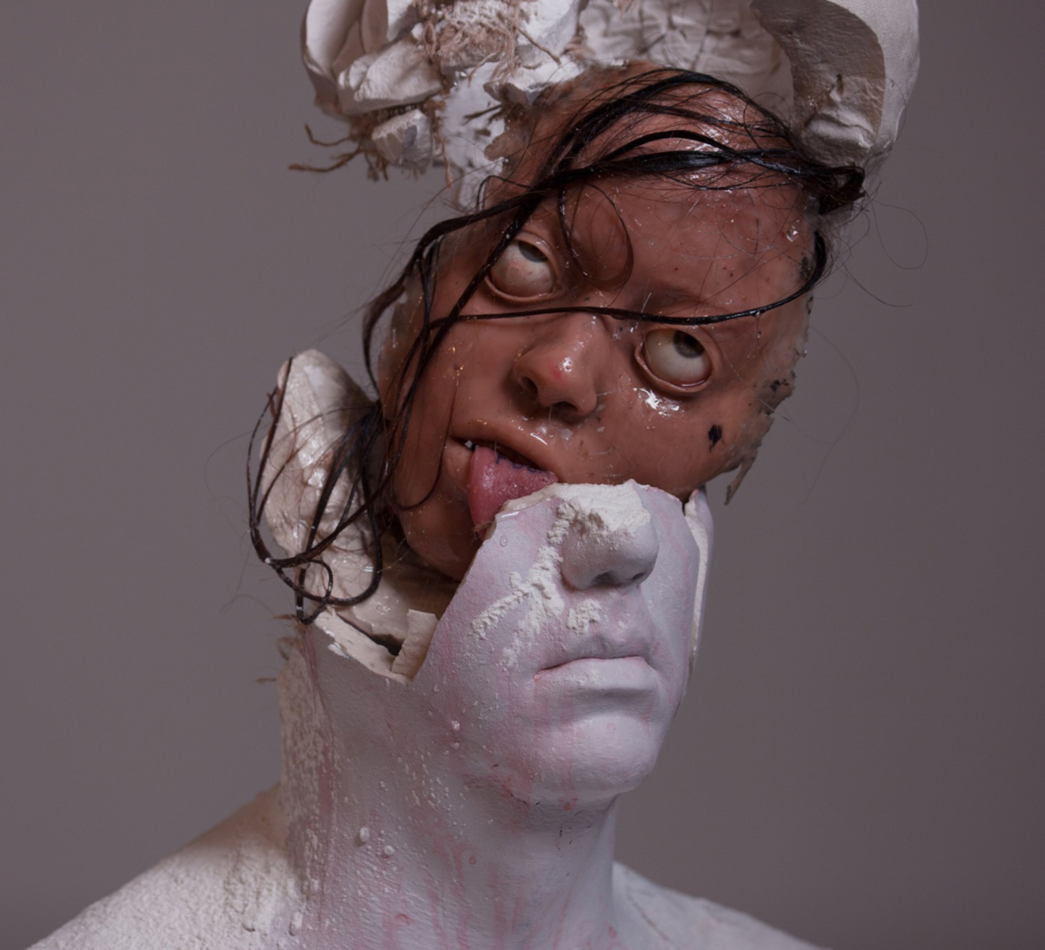 Morbid Creations - Sarah Sitkin, face inside sculpture bust - cover